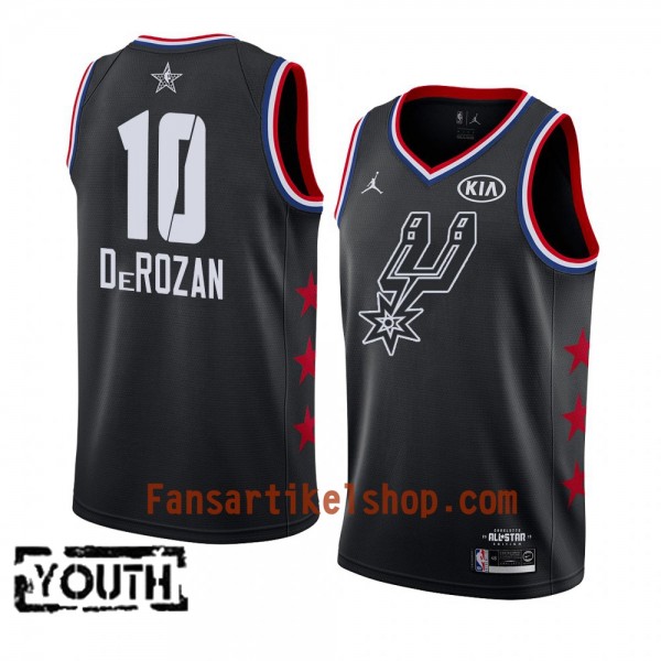 San Antonio Spurs Trikot DeMar DeRozan 10 2019 All-Star Jordan Brand Schwarz Swingman - Kinder